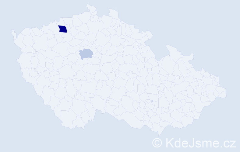 Příjmení: 'Küblbek', počet výskytů 2 v celé ČR