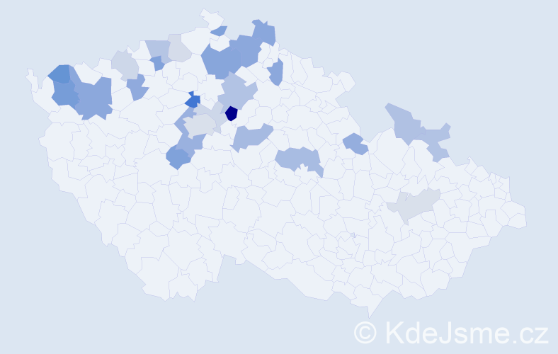 Příjmení: 'Hausmannová', počet výskytů 52 v celé ČR