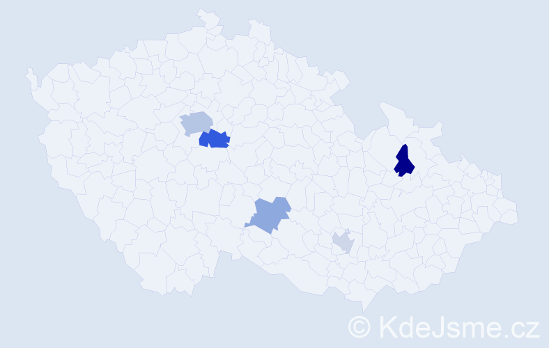 Příjmení: 'Domanová', počet výskytů 10 v celé ČR