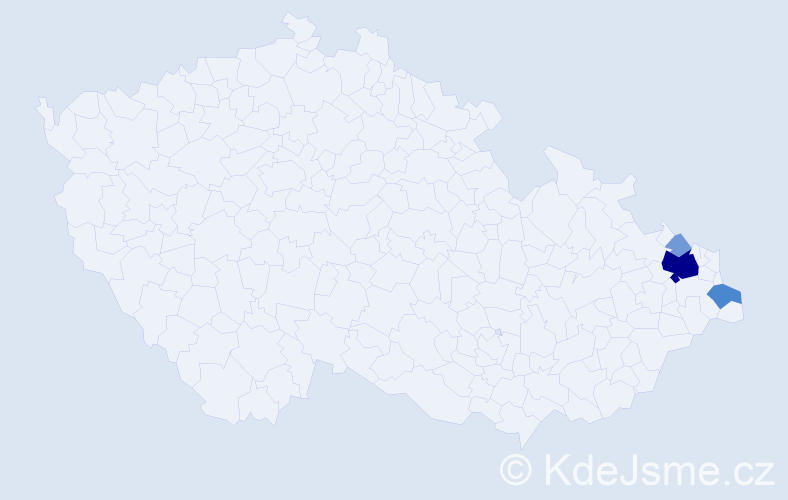 Příjmení: 'Szymiczek', počet výskytů 11 v celé ČR