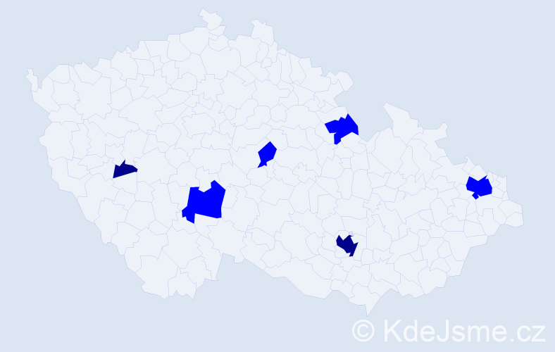 Příjmení: 'Feja', počet výskytů 8 v celé ČR