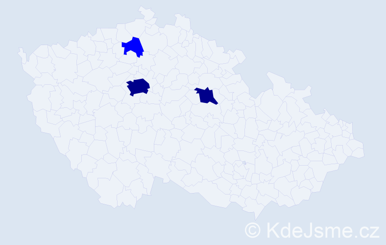 Příjmení: 'Korchňáková', počet výskytů 5 v celé ČR