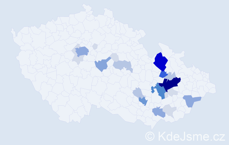 Příjmení: 'Talanda', počet výskytů 82 v celé ČR