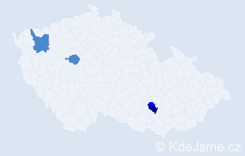 Příjmení: 'Gašparcová', počet výskytů 7 v celé ČR