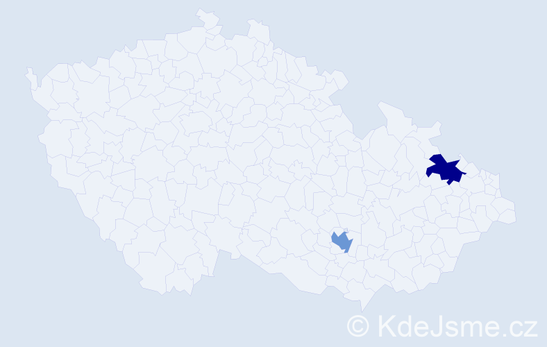 Příjmení: 'Mainus', počet výskytů 2 v celé ČR