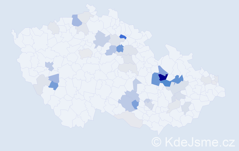 Příjmení: 'Pyšná', počet výskytů 108 v celé ČR