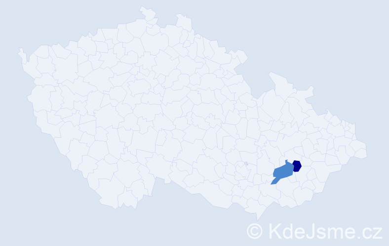 Příjmení: 'Synová', počet výskytů 4 v celé ČR