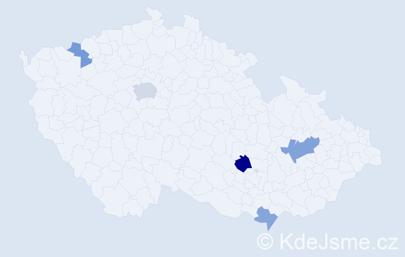 Příjmení: 'Koreneková', počet výskytů 9 v celé ČR
