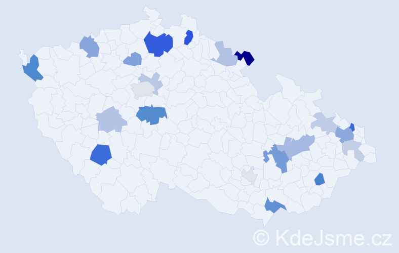 Příjmení: 'Homzová', počet výskytů 48 v celé ČR