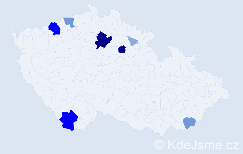 Příjmení: 'Sanko', počet výskytů 25 v celé ČR