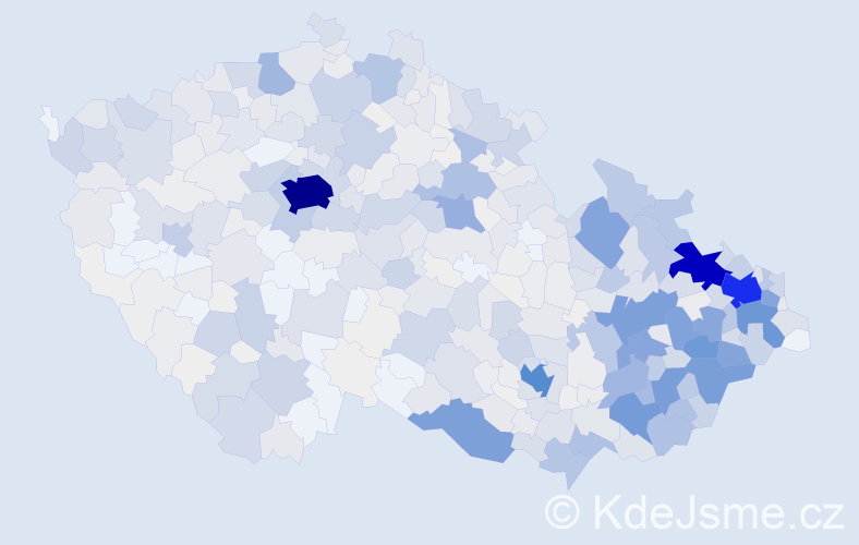 Příjmení: 'Pavelková', počet výskytů 4123 v celé ČR