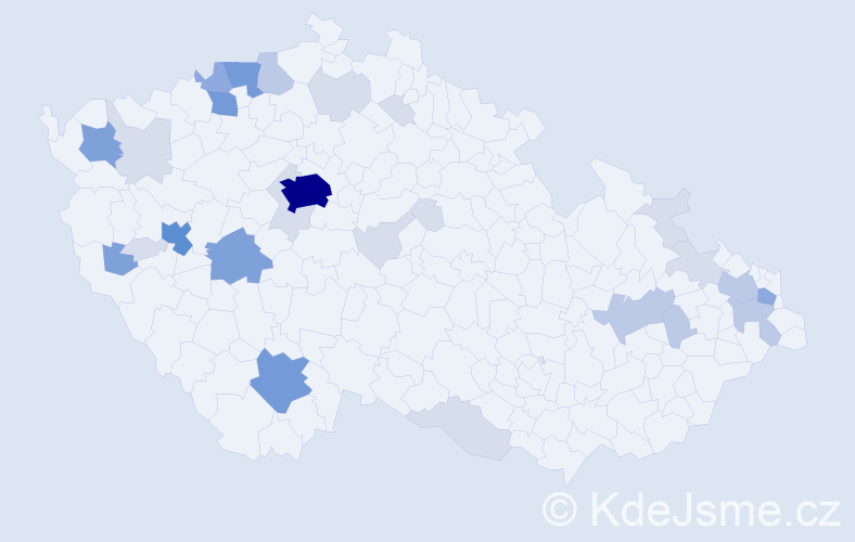 Příjmení: 'Holecová', počet výskytů 86 v celé ČR
