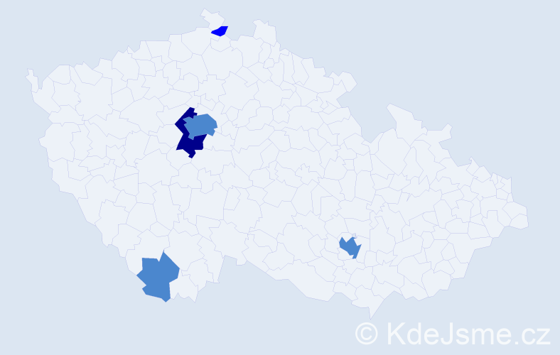 Příjmení: 'Kemp', počet výskytů 8 v celé ČR