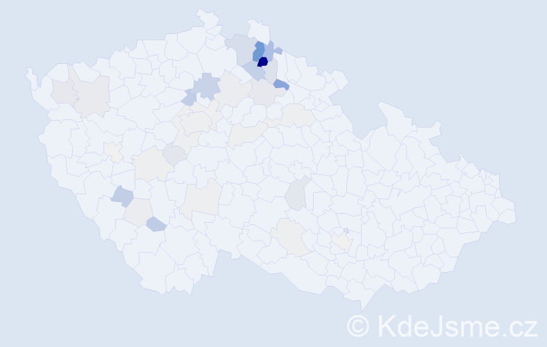 Příjmení: 'Štryncl', počet výskytů 122 v celé ČR