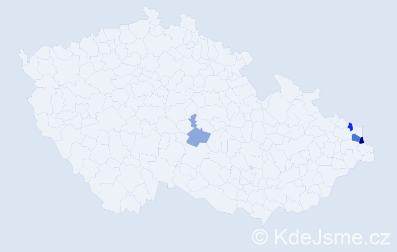 Příjmení: 'Szkutková', počet výskytů 19 v celé ČR