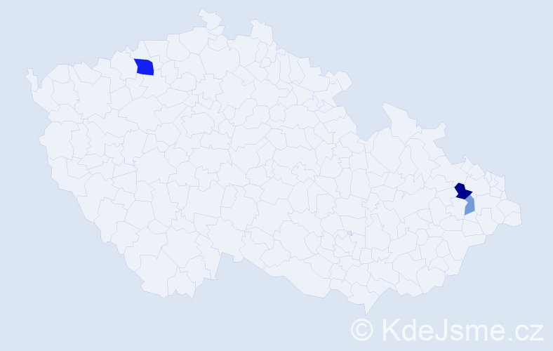 Příjmení: 'Lázarová', počet výskytů 7 v celé ČR
