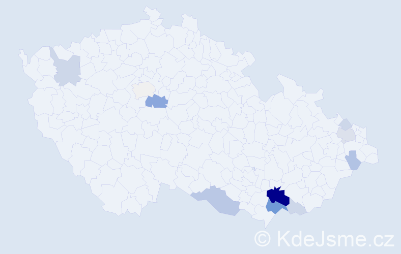 Příjmení: 'Profotová', počet výskytů 42 v celé ČR