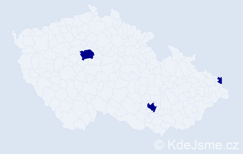 Příjmení: 'Svenssonová', počet výskytů 3 v celé ČR