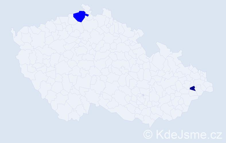 Příjmení: 'Korošíková', počet výskytů 3 v celé ČR