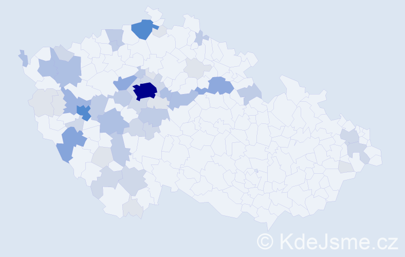 Příjmení: 'Bešťák', počet výskytů 162 v celé ČR