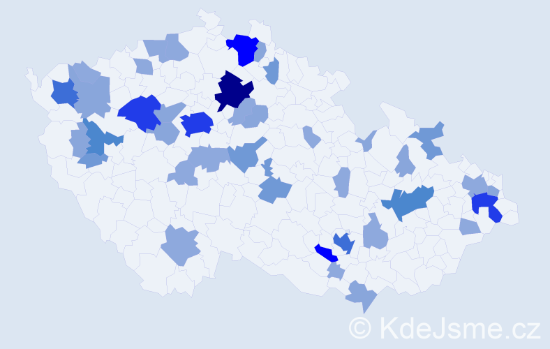 Příjmení: 'Lengyelová', počet výskytů 108 v celé ČR