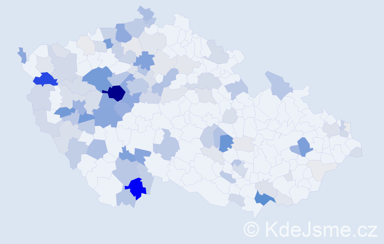 Příjmení: 'Štětka', počet výskytů 446 v celé ČR