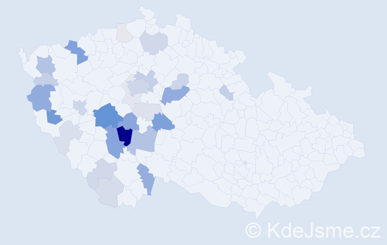 Příjmení: 'Kostínková', počet výskytů 94 v celé ČR