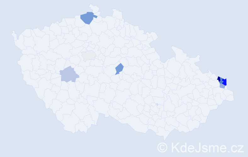Příjmení: 'Poskierová', počet výskytů 22 v celé ČR