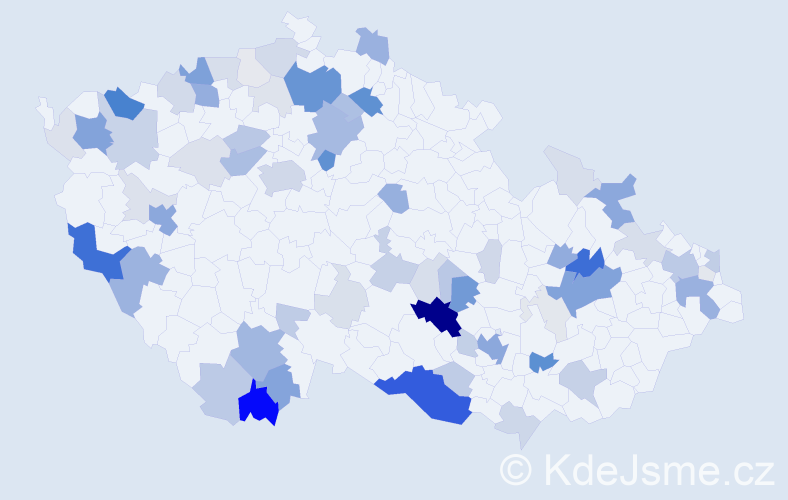 Příjmení: 'Hammerová', počet výskytů 275 v celé ČR