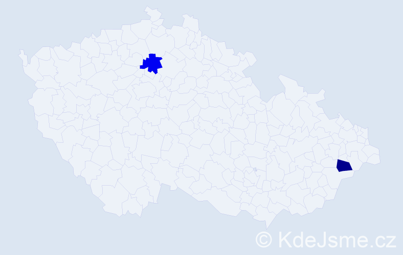 Příjmení: 'Kalitskyy', počet výskytů 2 v celé ČR