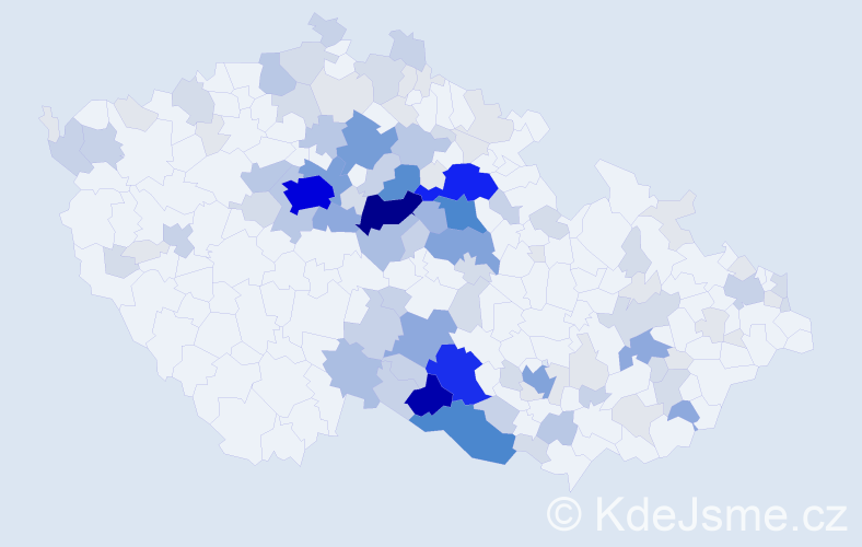 Příjmení: 'Bulíčková', počet výskytů 416 v celé ČR