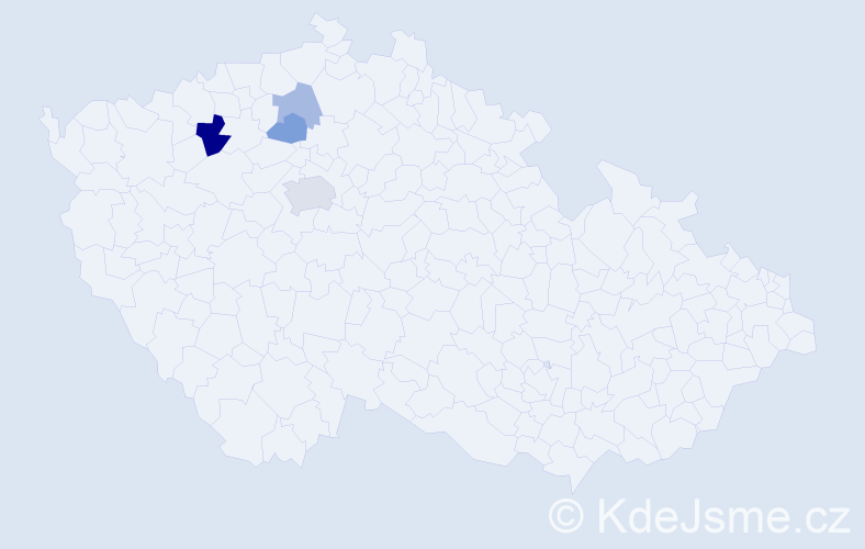 Příjmení: 'Rajbr', počet výskytů 8 v celé ČR