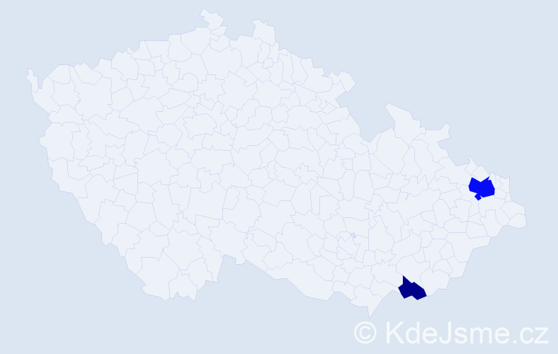 Příjmení: 'Kolenc', počet výskytů 5 v celé ČR