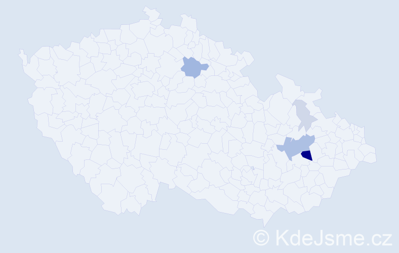 Příjmení: 'Dittmarová', počet výskytů 16 v celé ČR