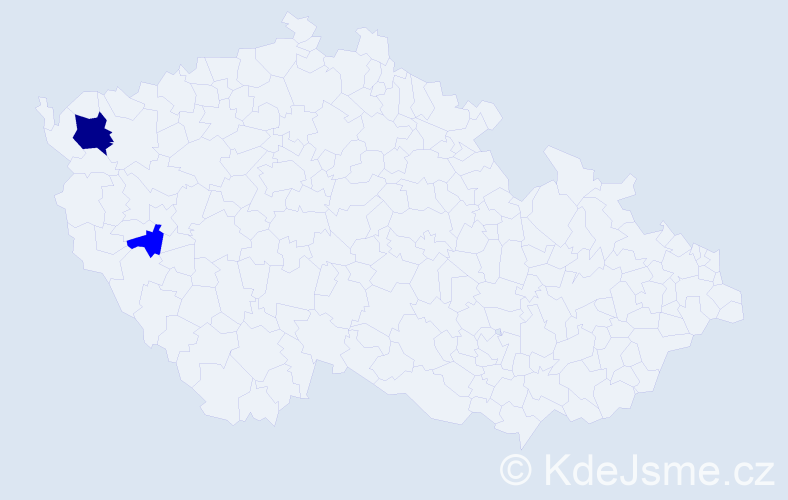 Příjmení: 'Ladka', počet výskytů 3 v celé ČR