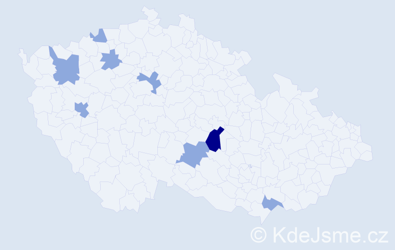 Příjmení: 'Drejček', počet výskytů 17 v celé ČR