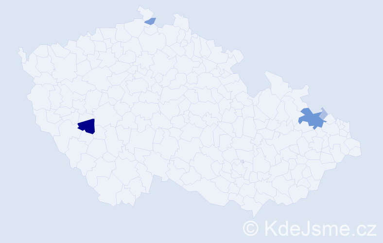 Příjmení: 'Fenko', počet výskytů 17 v celé ČR