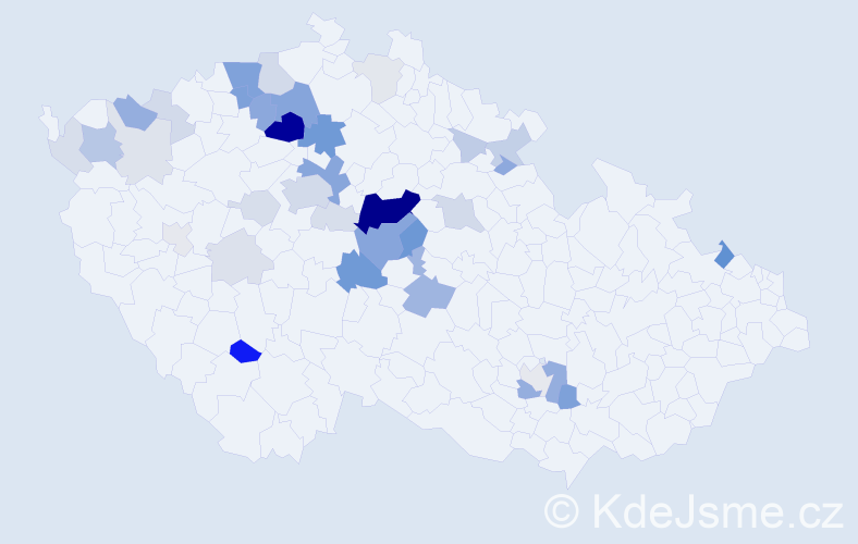 Příjmení: 'Líska', počet výskytů 127 v celé ČR