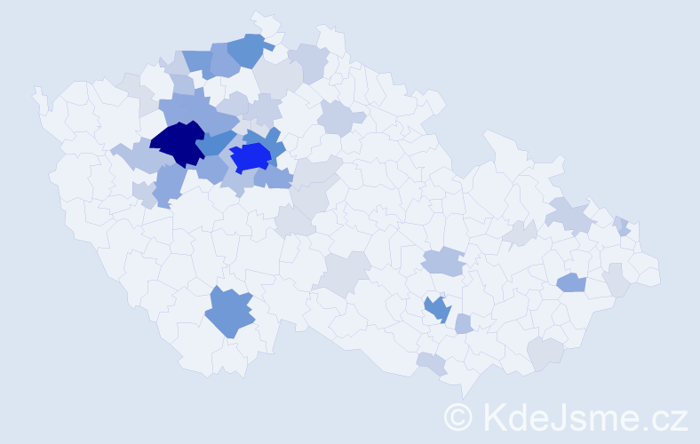 Příjmení: 'Knor', počet výskytů 177 v celé ČR