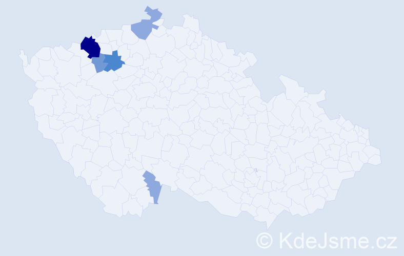 Příjmení: 'Eisertová', počet výskytů 14 v celé ČR