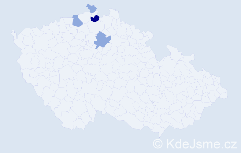 Příjmení: 'Povalečová', počet výskytů 8 v celé ČR