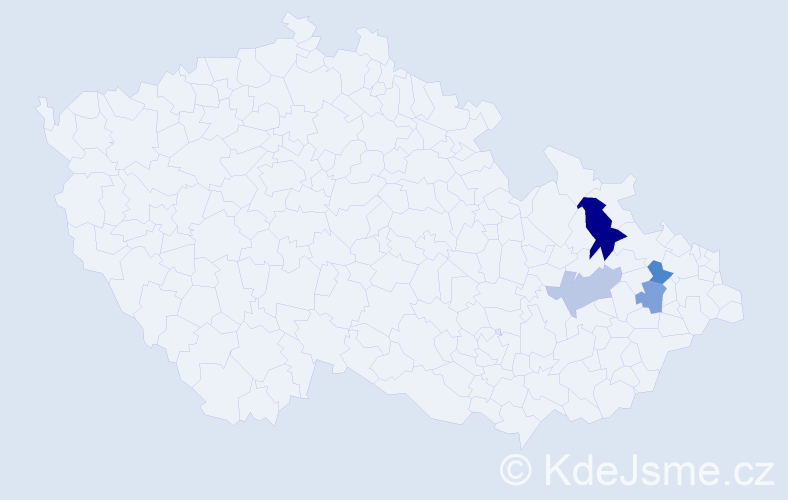 Příjmení: 'Ryljaková', počet výskytů 6 v celé ČR