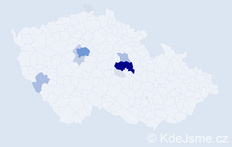 Příjmení: 'Kudrnková', počet výskytů 38 v celé ČR