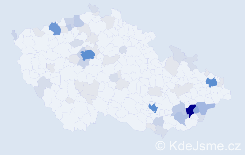 Příjmení: 'Nedbálková', počet výskytů 186 v celé ČR