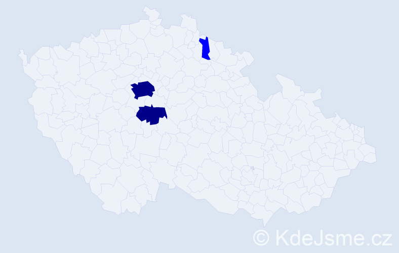 Příjmení: 'Arpa', počet výskytů 5 v celé ČR
