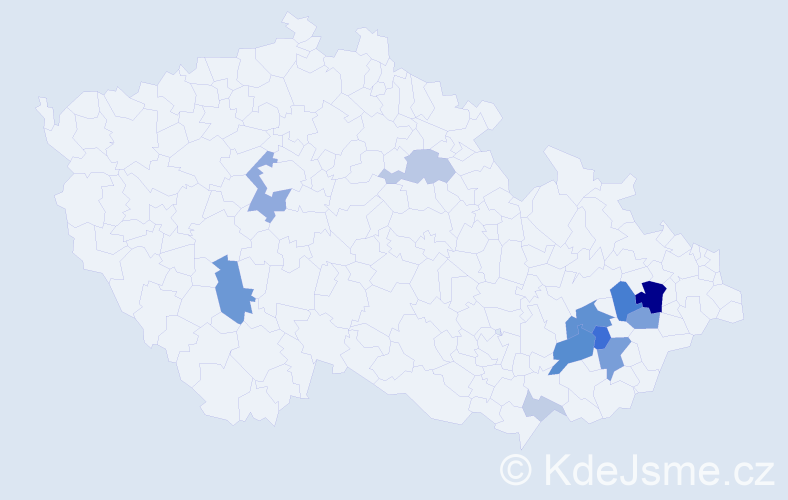 Příjmení: 'Páterová', počet výskytů 38 v celé ČR