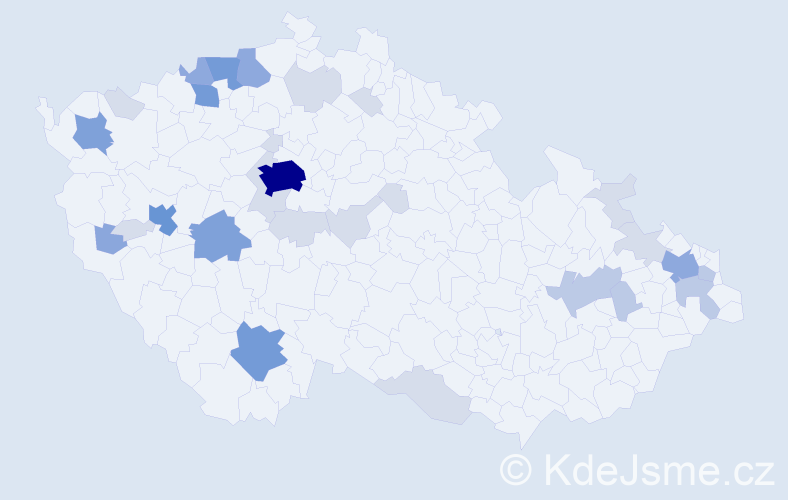 Příjmení: 'Holecová', počet výskytů 87 v celé ČR