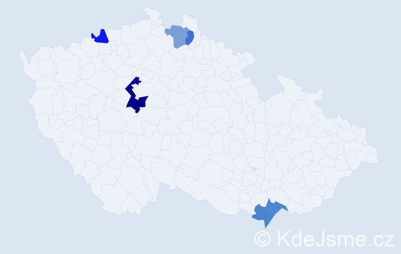 Příjmení: 'Koscelanská', počet výskytů 8 v celé ČR