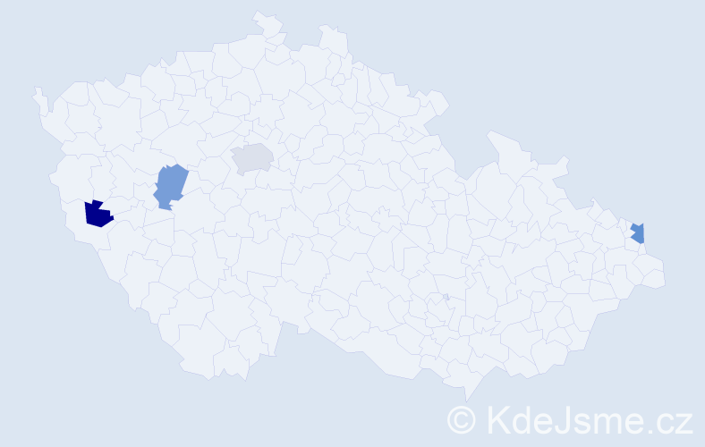 Příjmení: 'Kiráľová', počet výskytů 6 v celé ČR