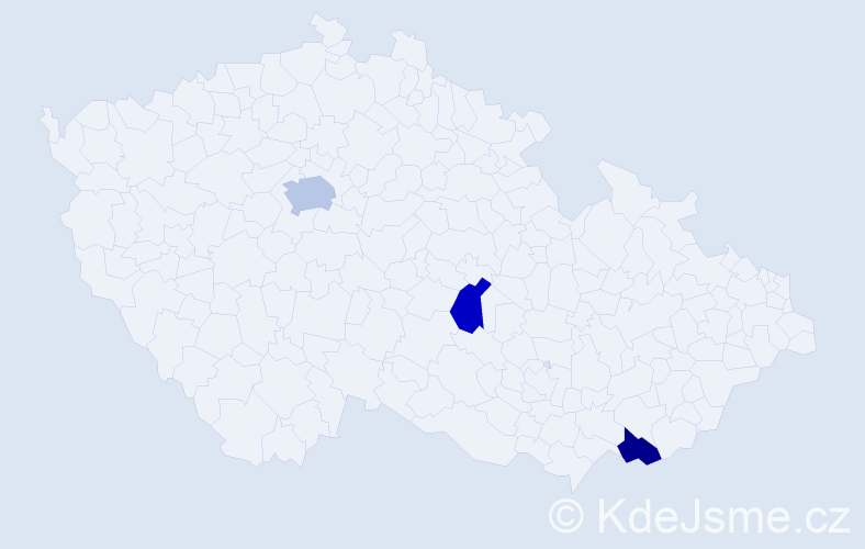 Příjmení: 'Malešák', počet výskytů 4 v celé ČR